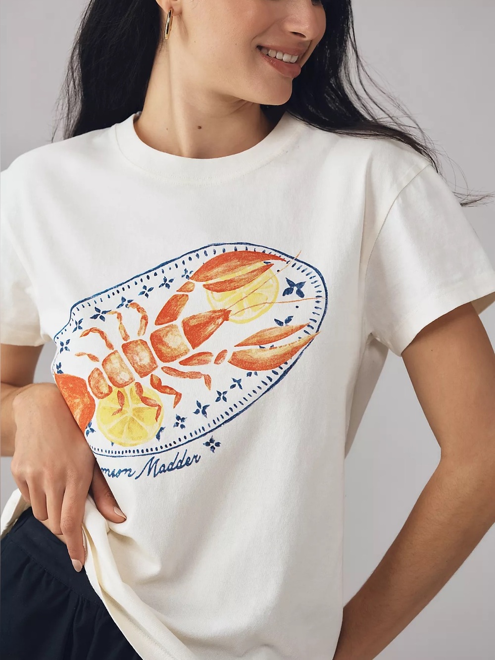Damson Madder x Anthropologie Plate de Homard Shrunken Graphic Tee 10